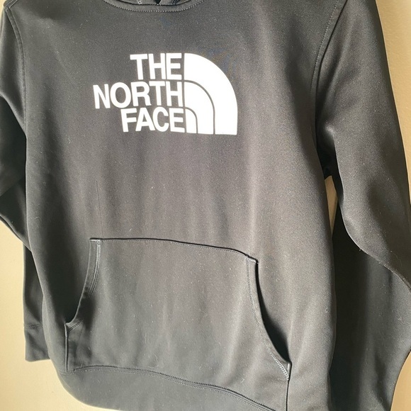 The North Face Black White Large Logo Fleece Hoodie - Picture 10 of 10